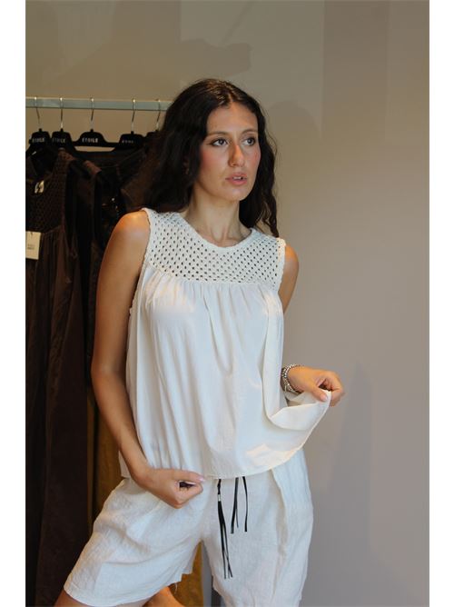 Canotta con pizzo sangallo DIECI MINUTI | 554303